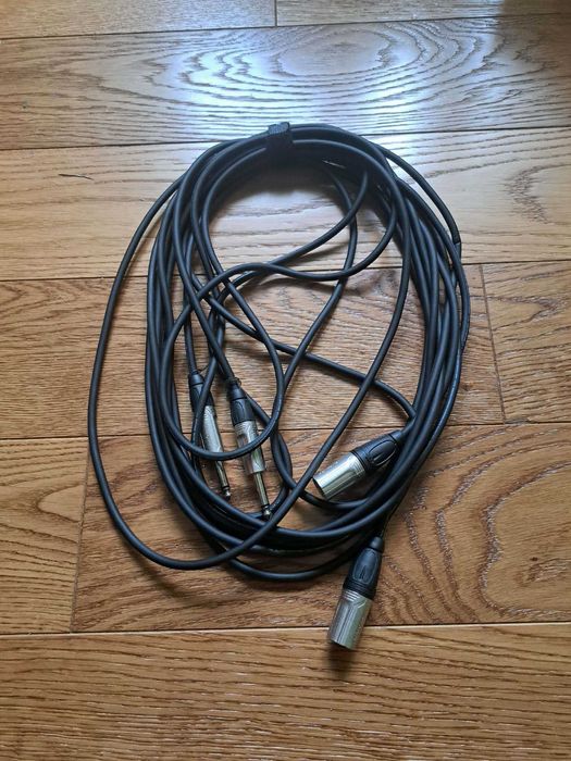 Kabel mikrofonowy XLR / Jack Roxtone 5m - 2 szt. męski