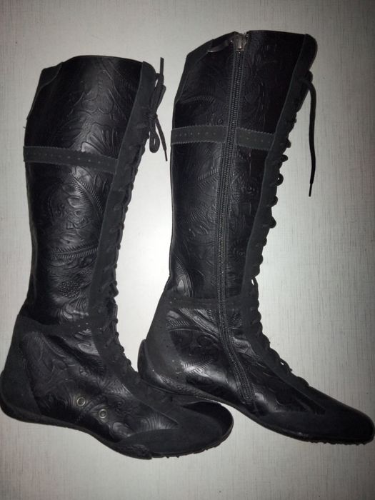 Сапоги кожаные р.37,5