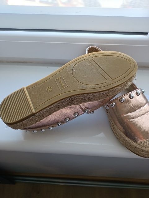 Espadryle DeeZee w kolorze różowego złota rozmiar 38