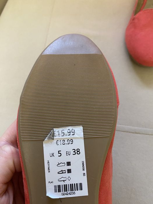 Нові Балетки 38-37 розміру,на вузьку ногу