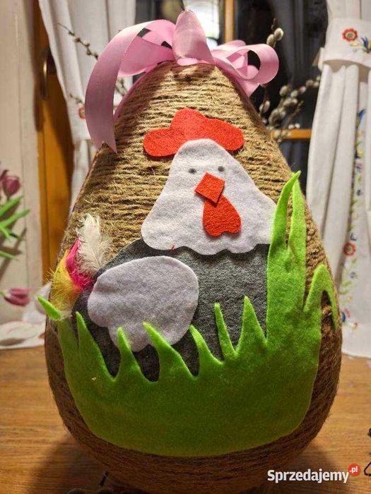 Jajo 52 cm, Wielkanoc przebiśniegi, krokusy, zajączki i pisanki