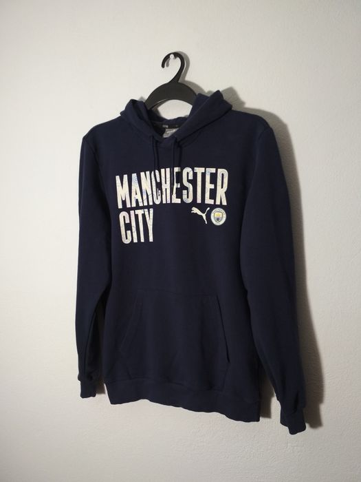 Puma Manchester City granatowa bluza z kapturem L