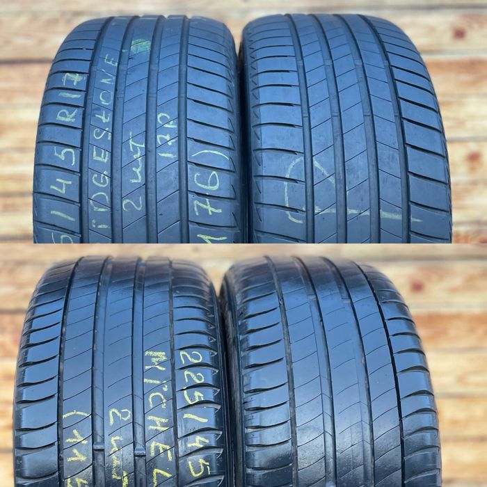 Шини 225/45 r17 літо Michelin, Bridgestone