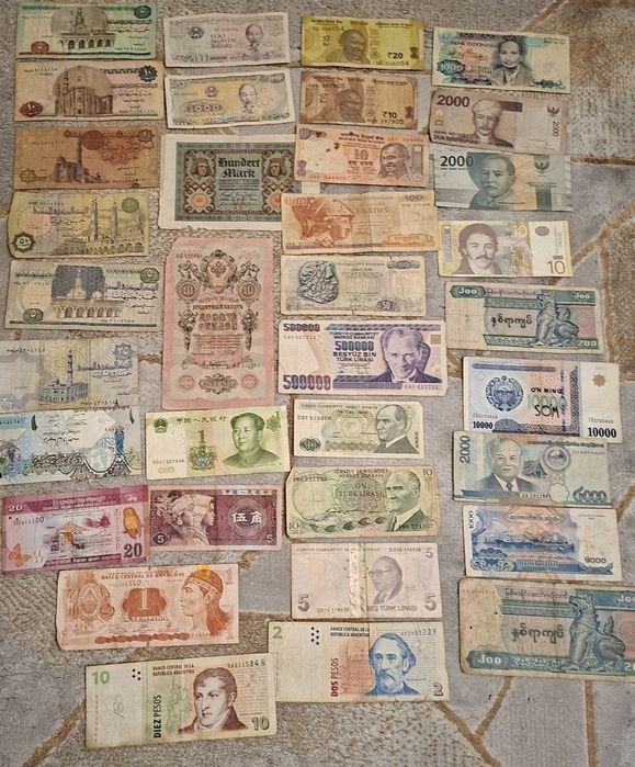 Banknoty duży zestaw