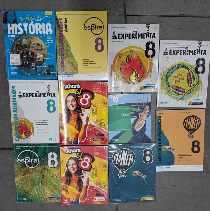 Todos os Manuais do 8º. ano da Escola Internacional de Torres Vedras EITV (Curriculo Nacional) NOVOS
