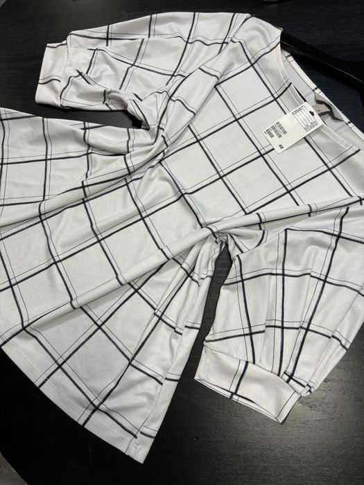 Hm H&M bluzka elegancka z bufiastymi rękawami w paski