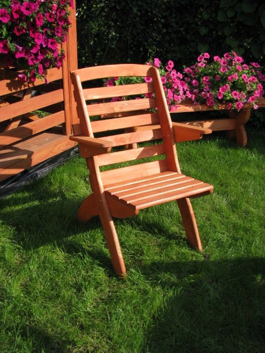 Meble ogrodowe drewniane składane 8 krzeseł + stół owalny, typ X