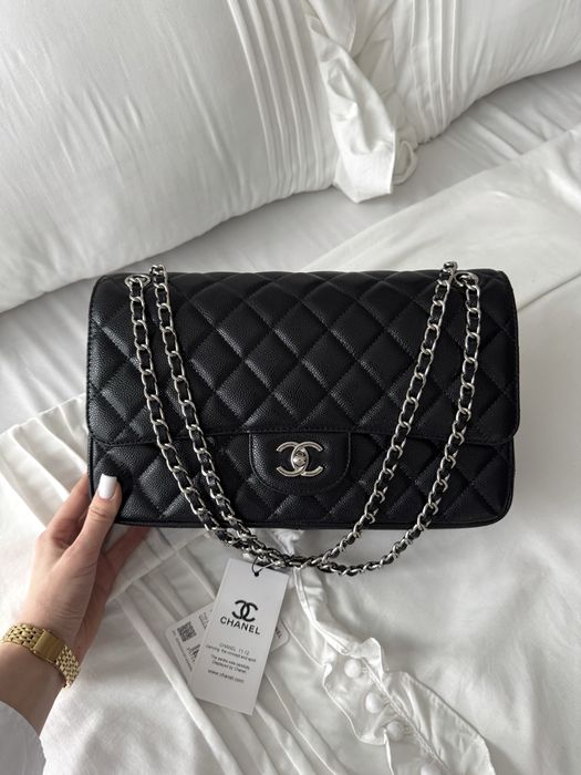 Сумка Chanel Black Texture 30 золота та срібна фурнітура