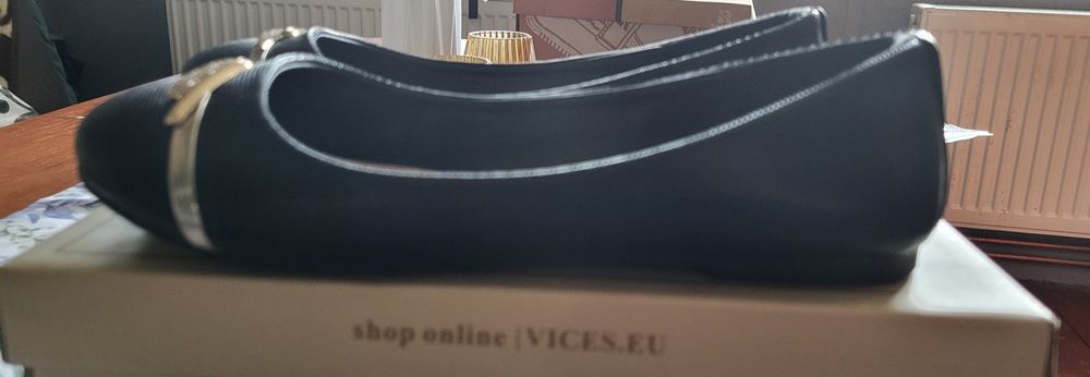 Czarne buty Baleriny damskie rozmiar 38