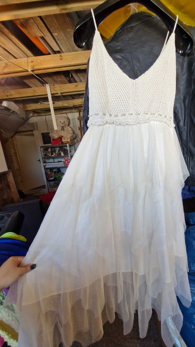 Sukienka dluga piekna boho weselna