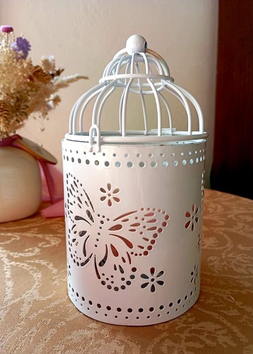 Porta velas borboleta