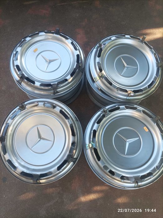 Tampoes roda Mercedes Classicos jantes 14 em inox como novos