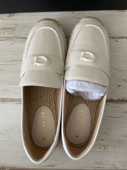 COACH Camilla Leather Espadrille. Роскошные эспадрильи кожа р 39,5