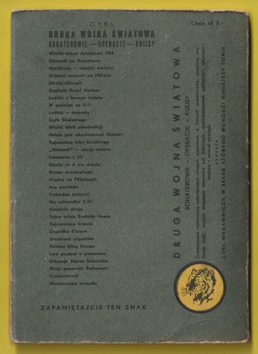 Żółty tygrys - REDUTA 56 - Zdzisław Kuźmirski-Pacak - 1959