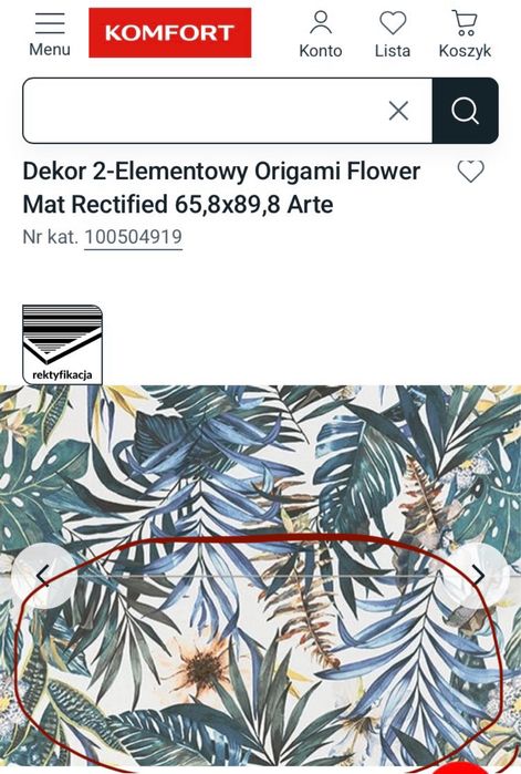 Płytka tubądzin origami flower