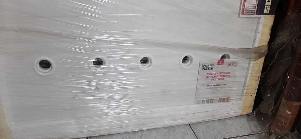 Drzwi łazienkowe białe klasyczne Porta Minimax szpros WC 80 P tuleje