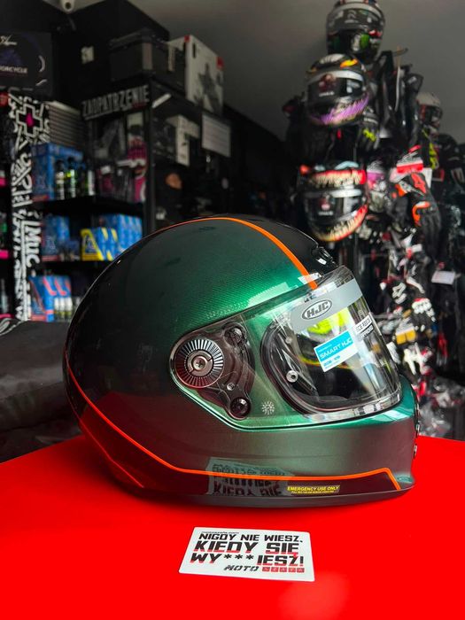 PROMOCJA! Kask motocyklowy HJC V10 HODU GREEN/BLACK 'S 'M/pytaj o rozmiary