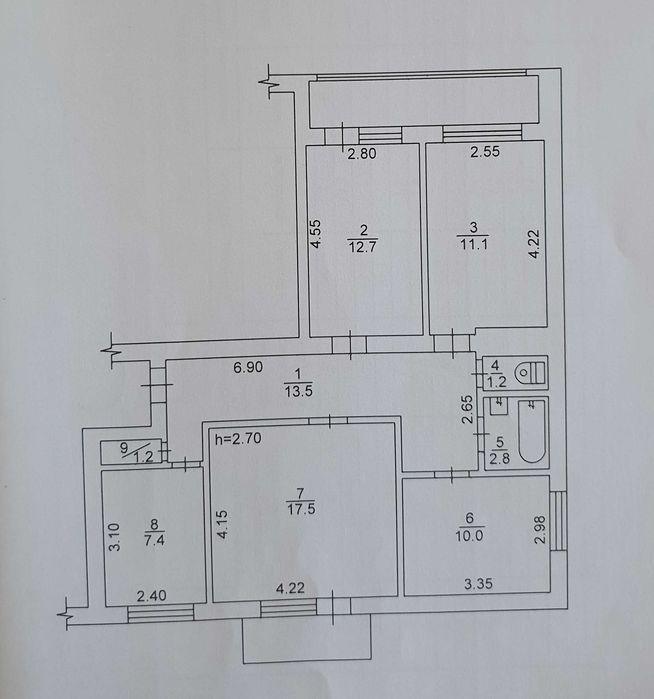 Продается 4-х комнатная квартира в Обухове