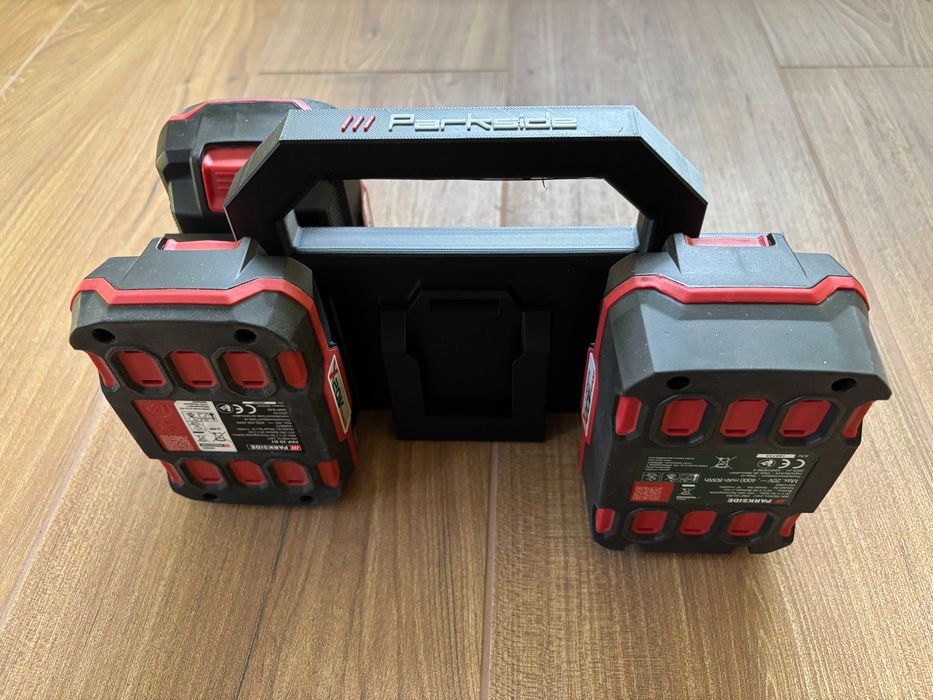 Uchwyt Koszyk do Baterii Parkside X20V Team, 6 akumulatorów
