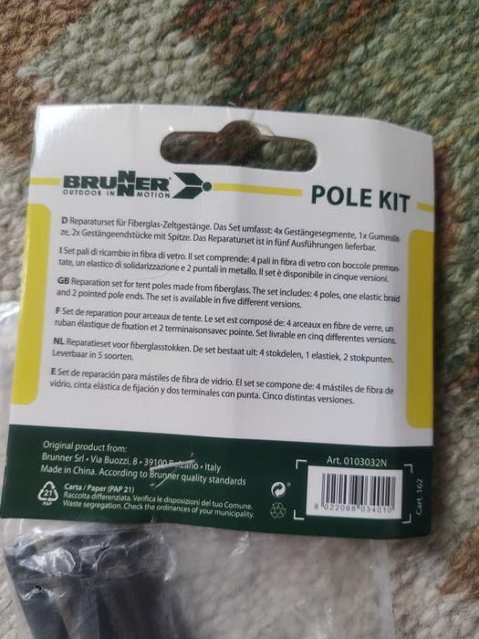 Nowe pałąki do namiotu 8 x 70 cm