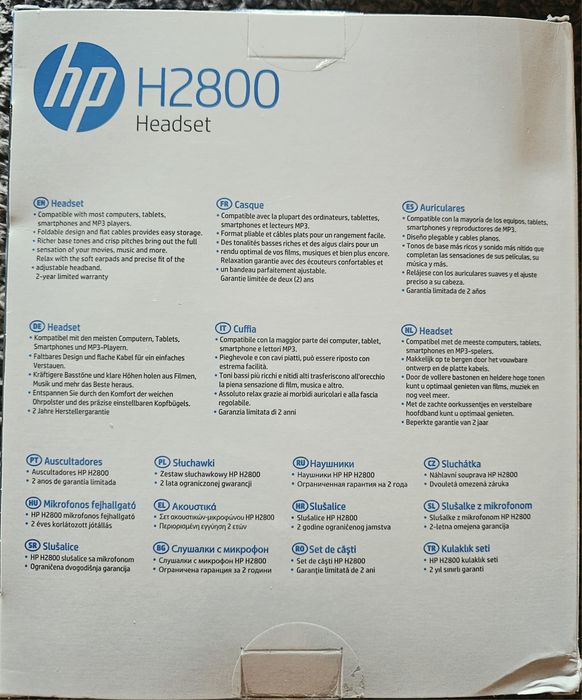 Auscultadores HP  H2800 novos
