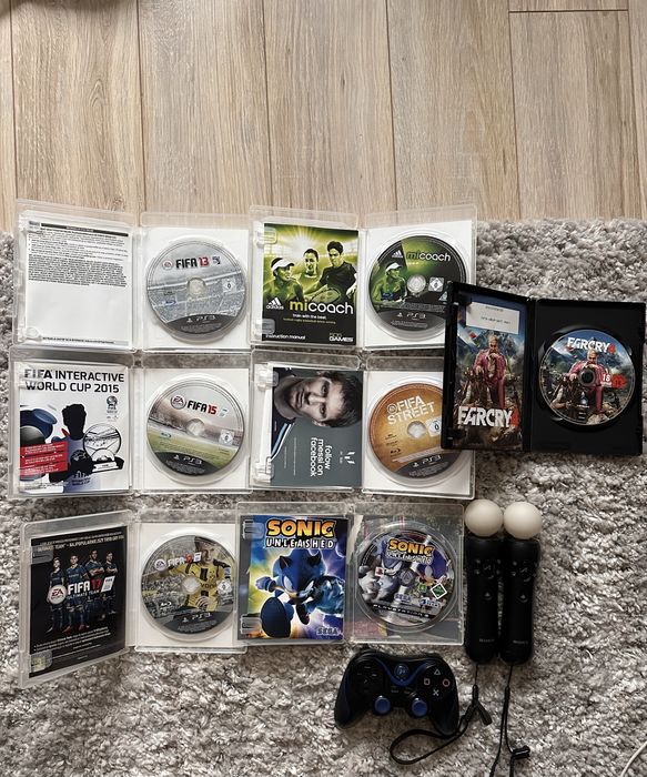 Zestaw gier PS3 + 3 pady