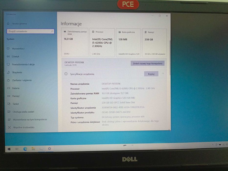 Dell Latitude 3530 I5 16Gb SSD