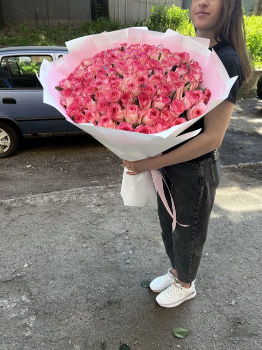 51 розовая Роза высокая