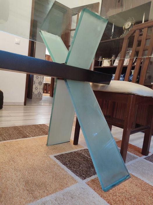 Mesa jantar vidro 200x90