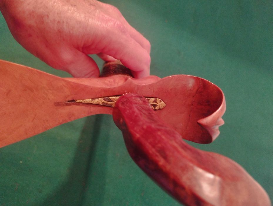 Kris malaio do final do século XIX LÂMINA COM OURO