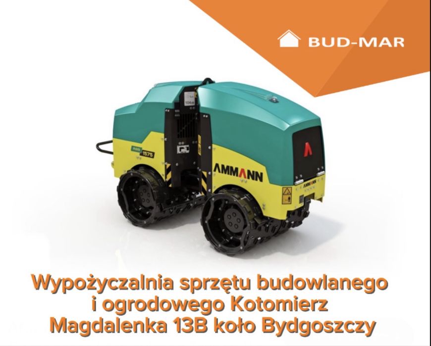 Wynajmę walec drogowy okołkowany zageszczarka do gruntu 1,5 tony wypożyczalnia