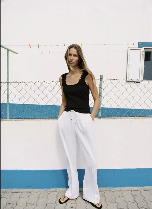 Штани лляні zara