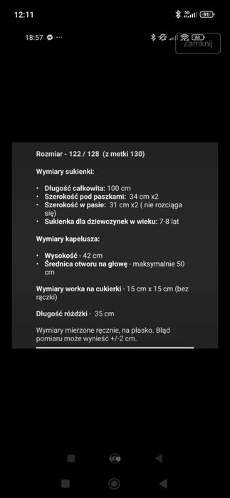 Strój czarownicy wróżki