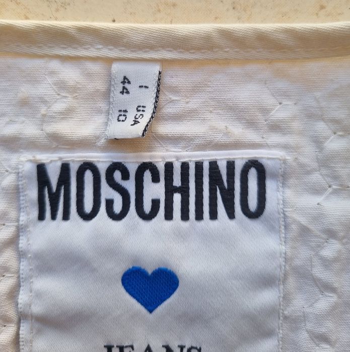 Casaco Moschino Branco Lantejoulas