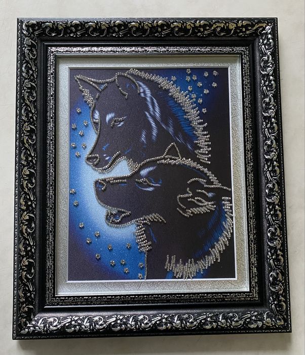 Картина бісером Вовки