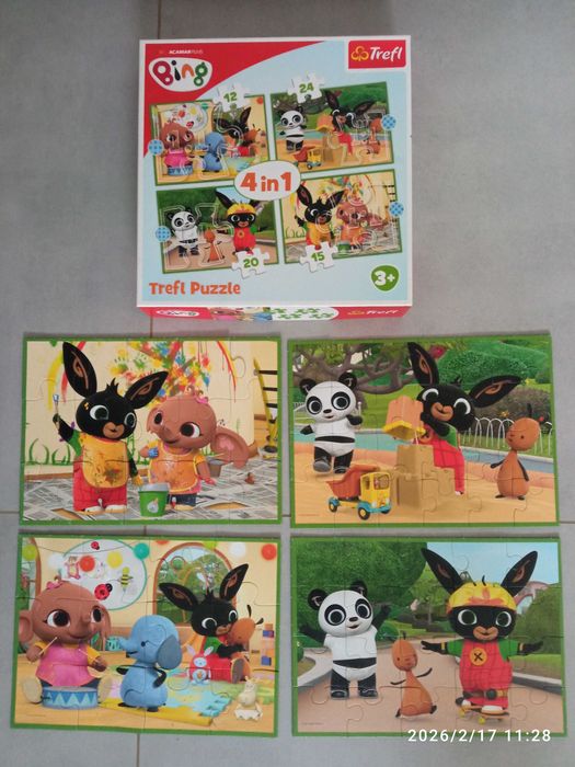 Puzzle dla dzieci Bingo i Psi Patrol 3+