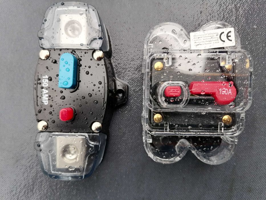 Bezpiecznik z resetem 150AMPER 12V-48V DC i pokrywą przeciwpyłową