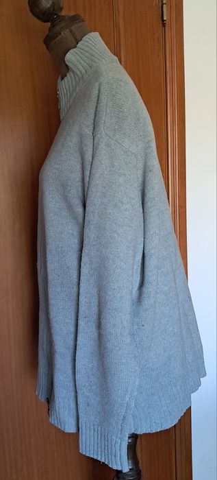 Casaco de Malha Homem Denri (Tam. M) – Azul-Acinzentado com Fecho