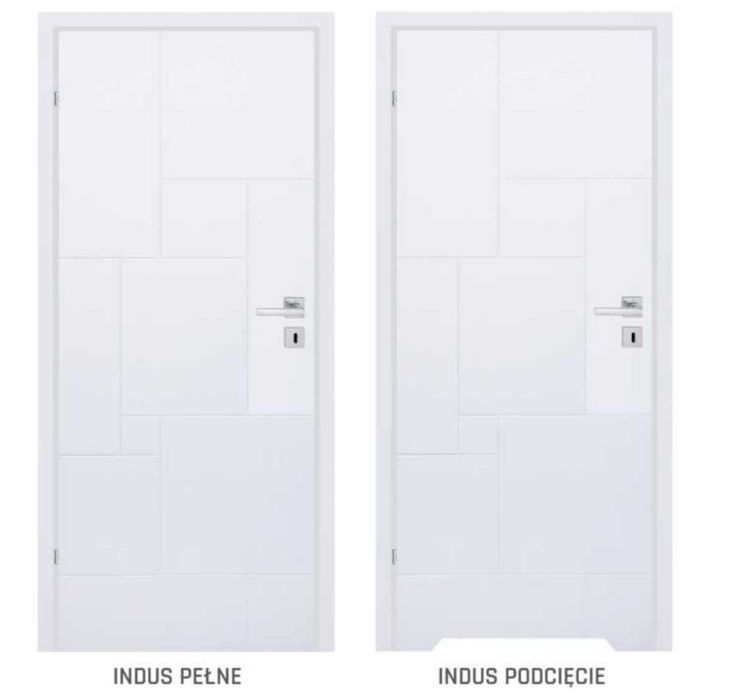 WinDoor Indus drzwi białe lakierowane PEŁNE - WYPRZEDAŻ MAGAZYNU