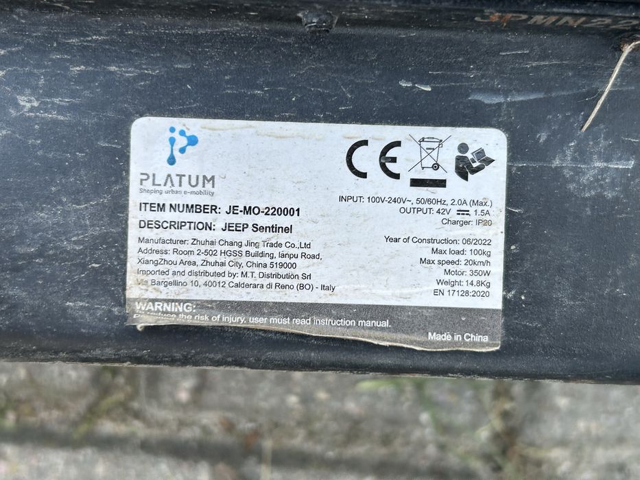 Hulajnoga elektryczna JEEP Sentinel Doinwestowana