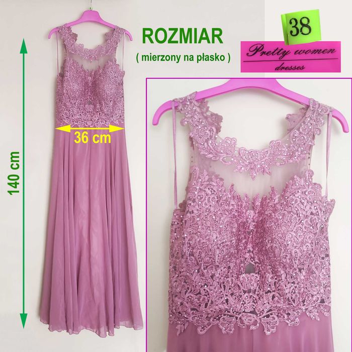 SUKIENKA na okazje, wesele rozmiar 38