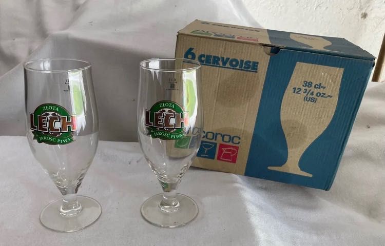Pokale do piwa LECH 0,3L komp.6 szt. - nowe