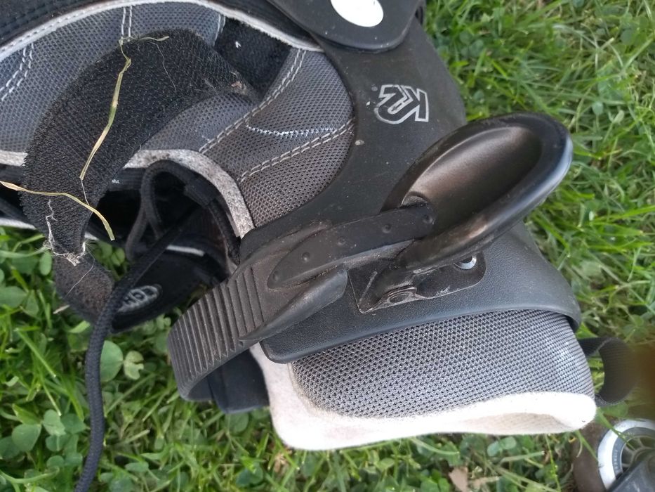 Rolki K2, czarne, plastik/materiał, 43,5