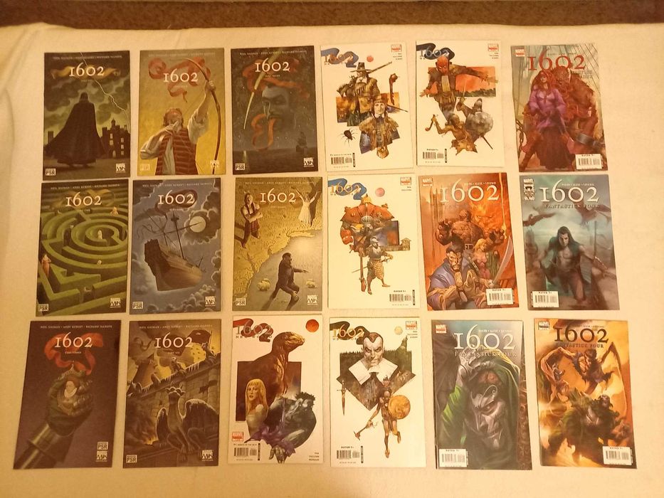 1602 - comics da Marvel no século XVII - Neil Gaiman e Andy Kubert