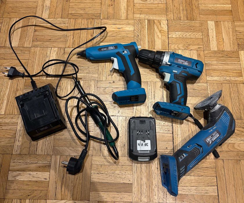 Zestaw narzędzi DEDRA SAS+ALL 18V + Akumulator i Ładowarka | Sprawne