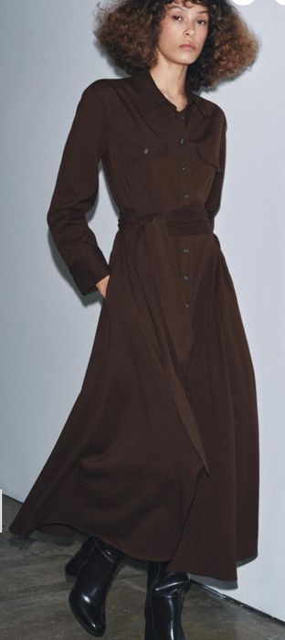 Sukienka Zara z domieszką wełny