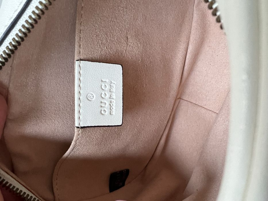 Mała Biała torebka Gucci listonoszka crossbody