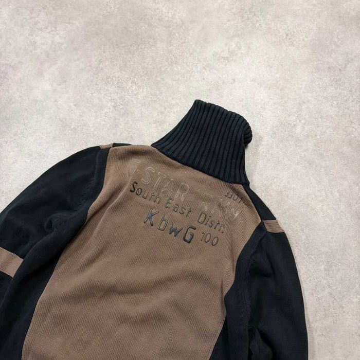 Vintage Sweter G-Star RAW Zip Up Knit Sweater Y2K Trendy Avant Garde