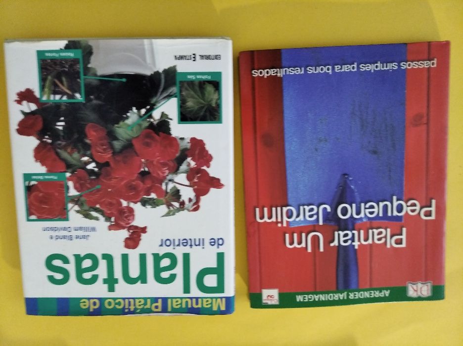 Diversos livros sobre plantas, flores e plantas medicinais