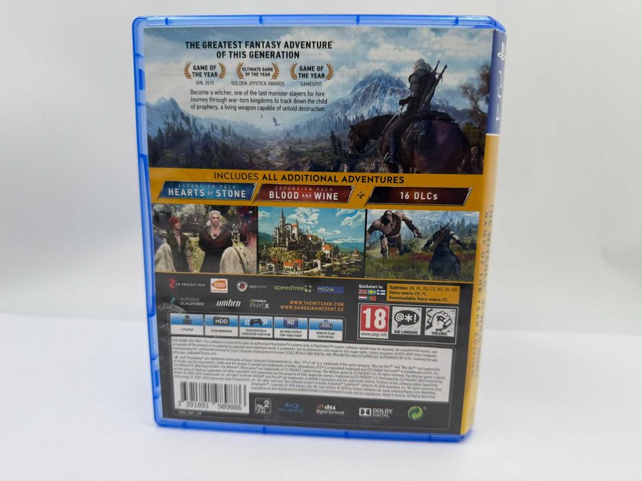 GRA NA PS4 WIEDŹMIN 3 DZIKI GON  od Loombard Jarocin